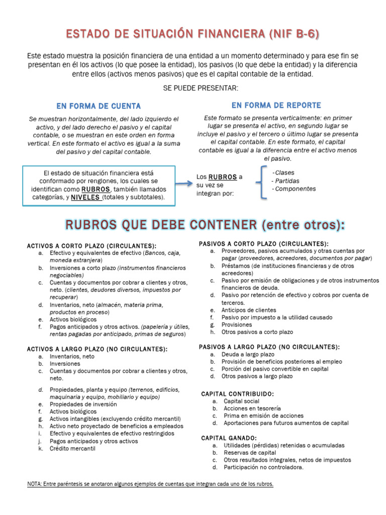 Guía de Estados Financieros NIF | PDF | Contabilidad | Economias