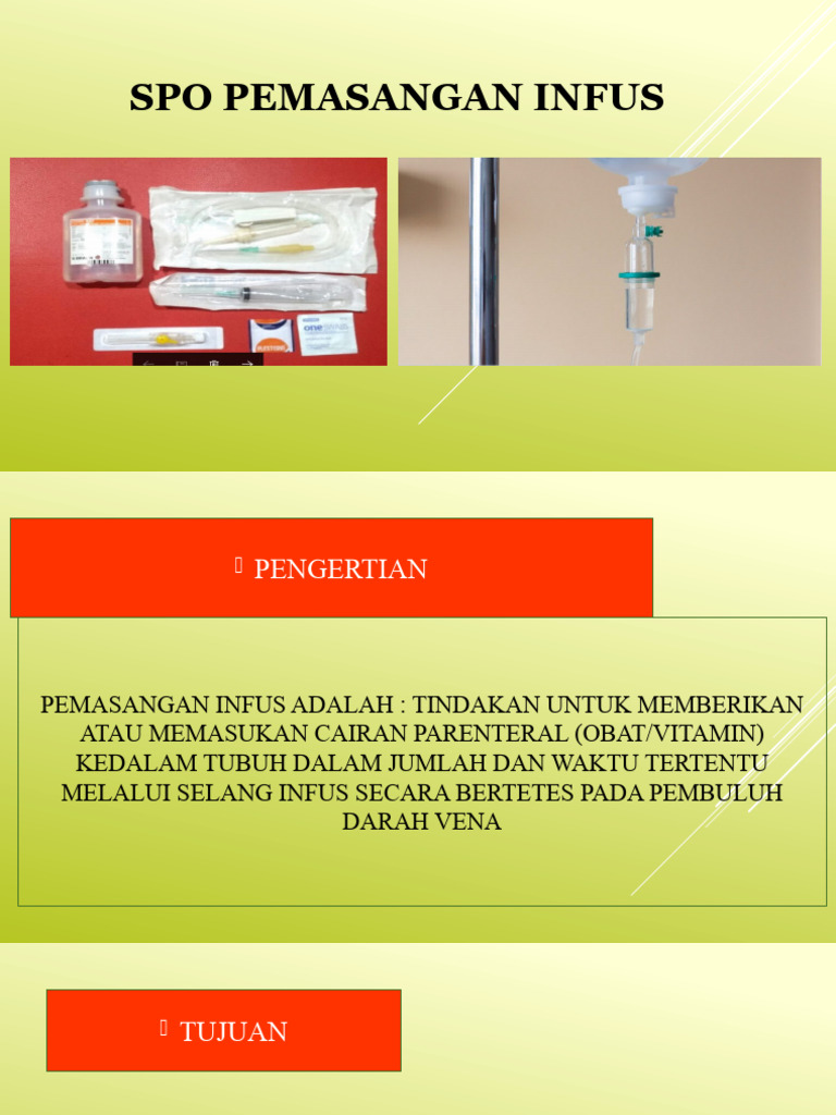 Pengertian dan Prosedur Pemasangan Infus | PDF | Griya & Taman ...