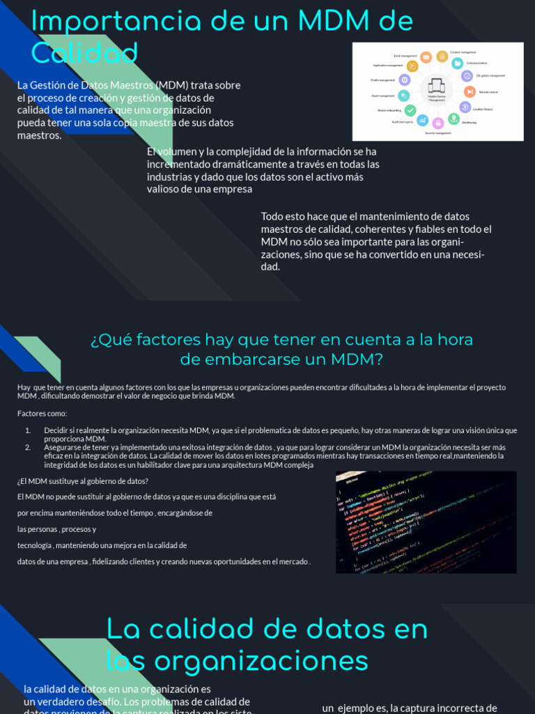Importancia del MDM y Calidad de Datos | PDF | Business | Informática