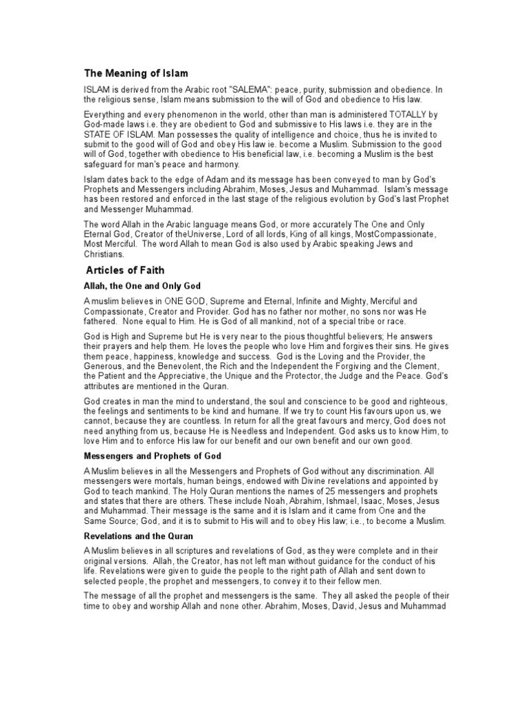 Introduction To Islam | PDF | Prophets And Messengers In Islam | Quran