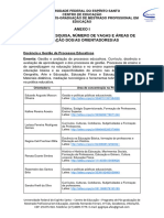 Anexo I - Linhas de Pesquisa Numero de Vagas e Ares de Atuacao Dosas Orientadoresas