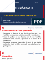 5.1 FUNCIONES EN VARIAS VARIABLES