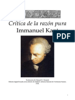 Kant, Immanuel - Crítica de La Razón Pura (Manuel García Morente)
