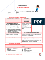 SESIÓN DE APRENDIZAJE la creacion del mundo