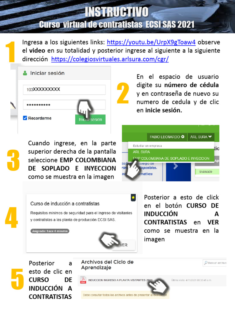 Curso Virtual de Contratistas ECSI SAS 2021 | PDF
