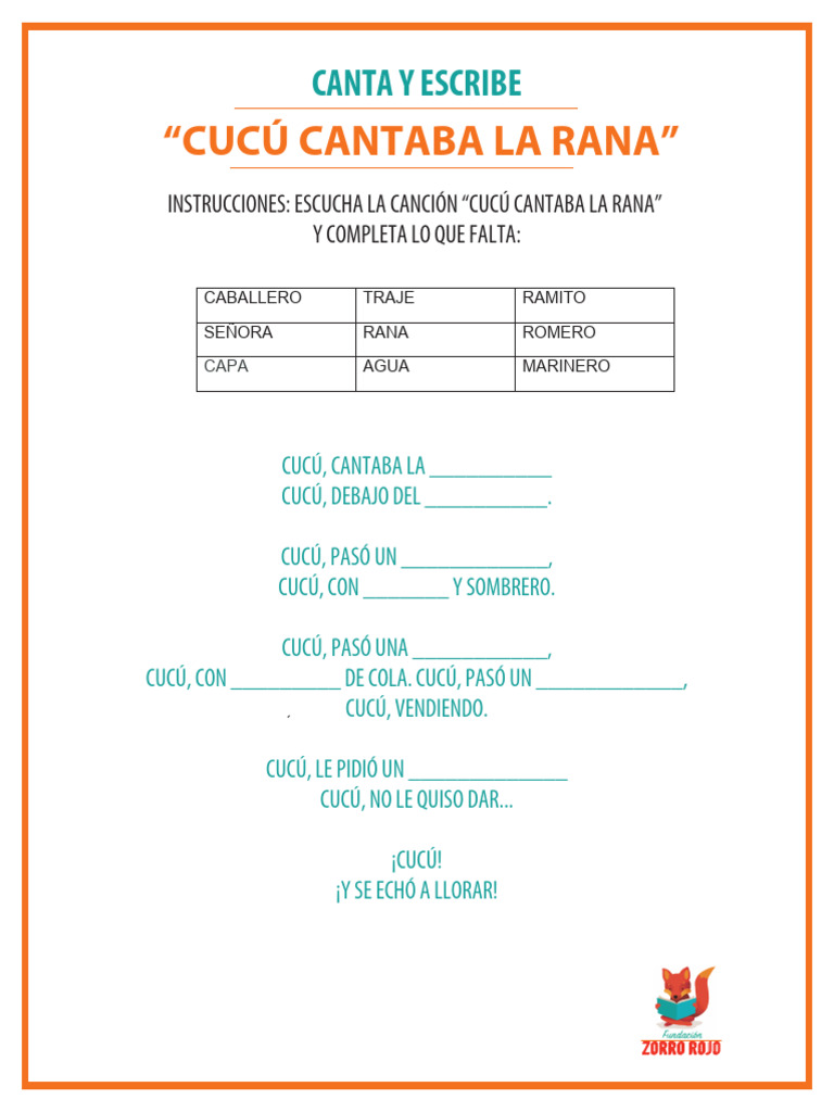 Cantaba La Rana | PDF