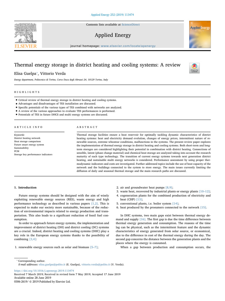 3 - Thermal Energy Storage in District Heating and Cooling Systems A ...