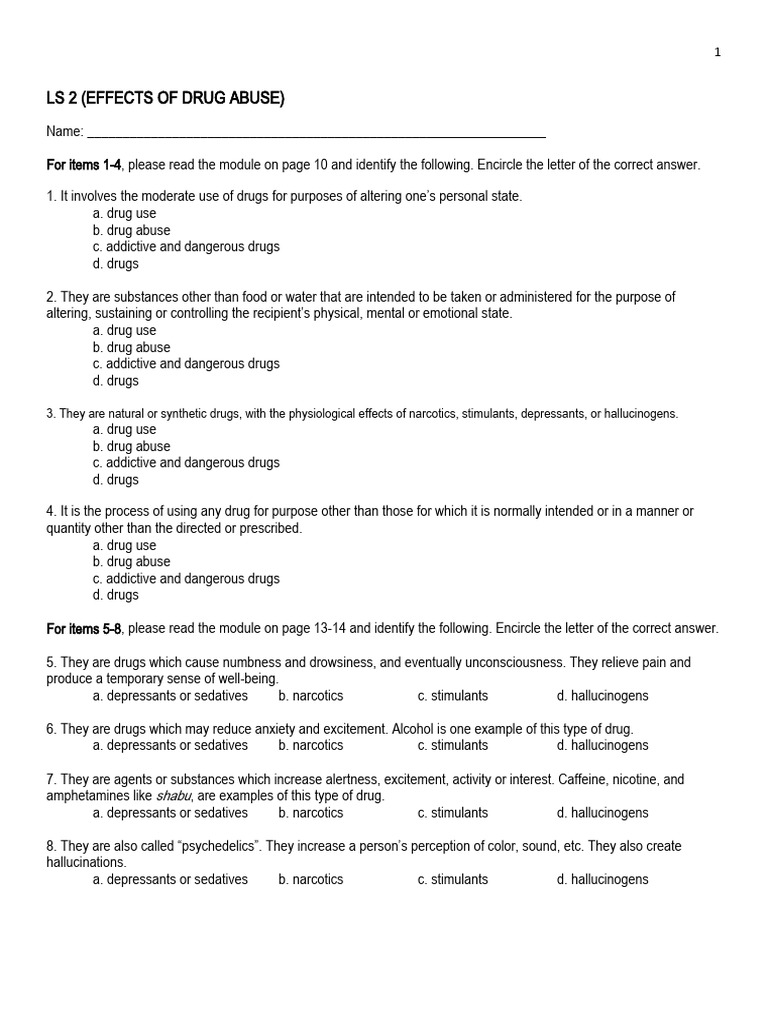 Effects of Drug Abuse | PDF | Psychoactive Drugs | Drugs