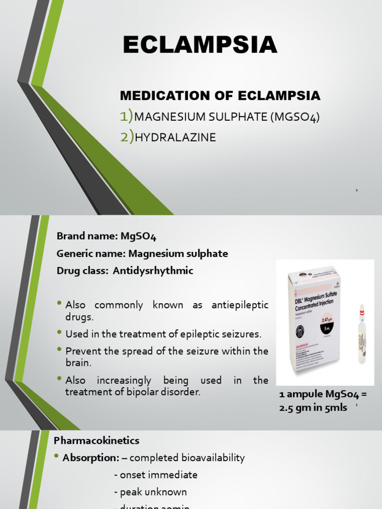 ECLAMPSIA MEDS (3) PDF Drugs Clinical Medicine