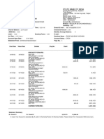 Statement of Account: State Bank of India