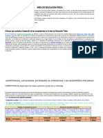 Matriz de Competencias, Capacidades, Desempeños de Area de Educacion Fisica