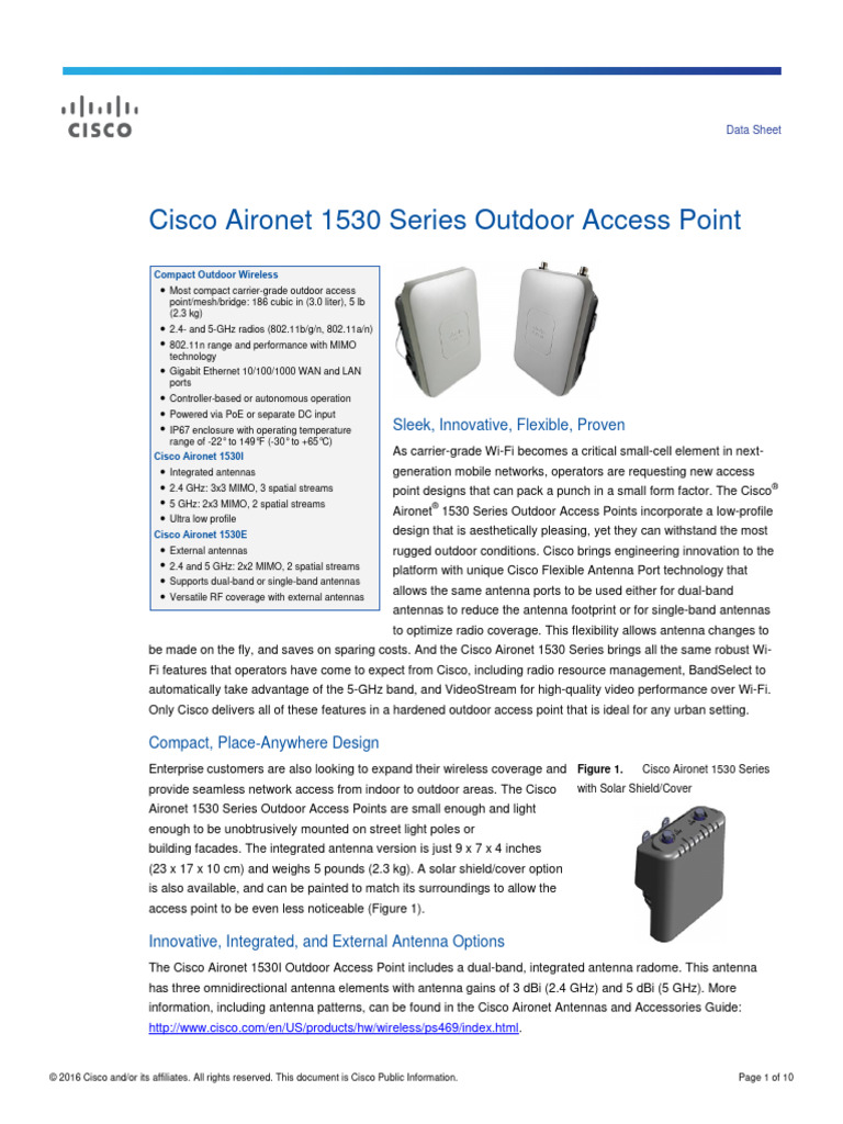 Data Sheet c78-728356 | PDF | Ieee 802.11 | Wireless Access Point