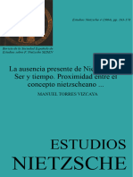 Torres Vizcaya, Manuel - La Ausencia Presente de Nietzsche en Ser y Tiempo