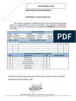 Certificado de Mantenimiento Hecho Bez-730 1