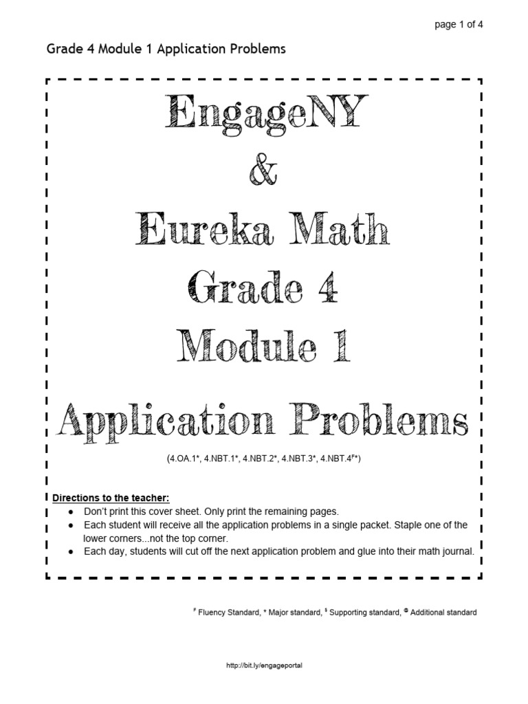 GR 4 Module 1 Application Problems | PDF