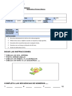 Prueba de Diagnostico Matematica Primero Basico