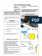 Hoja de Operaciones de Sistema de Inyeccion