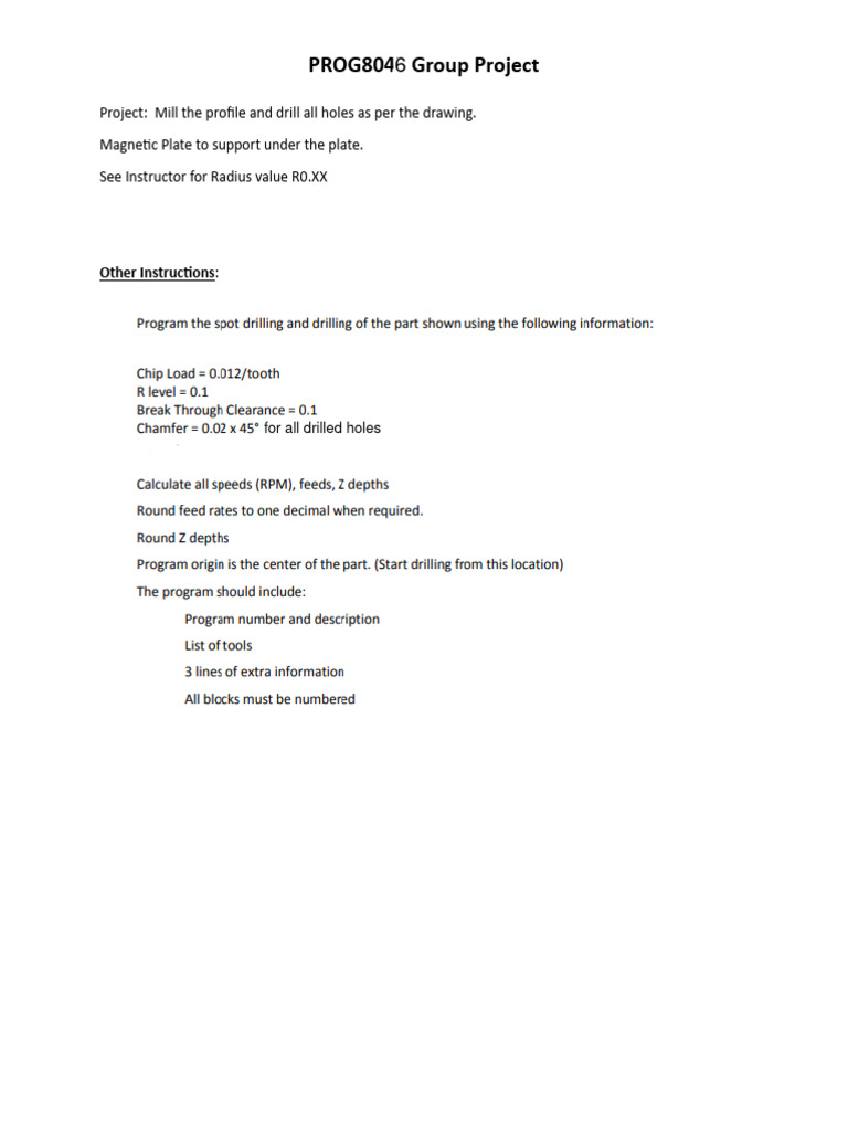 W24 Profile Milling and Drilling Guide | PDF