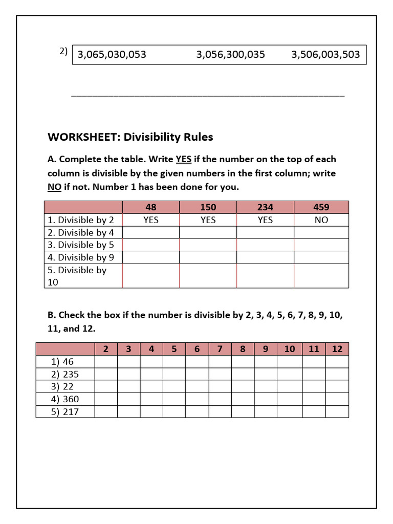 Math 5 Worksheet 1 | PDF | Mathematics