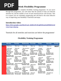 12 Week Flexibility Programme