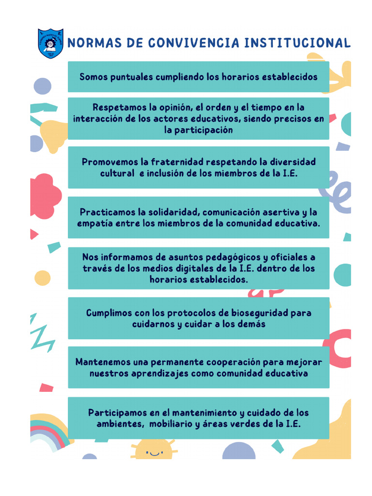 NORMAS DE CONVIVENCIA INSTITUCIONALES | PDF