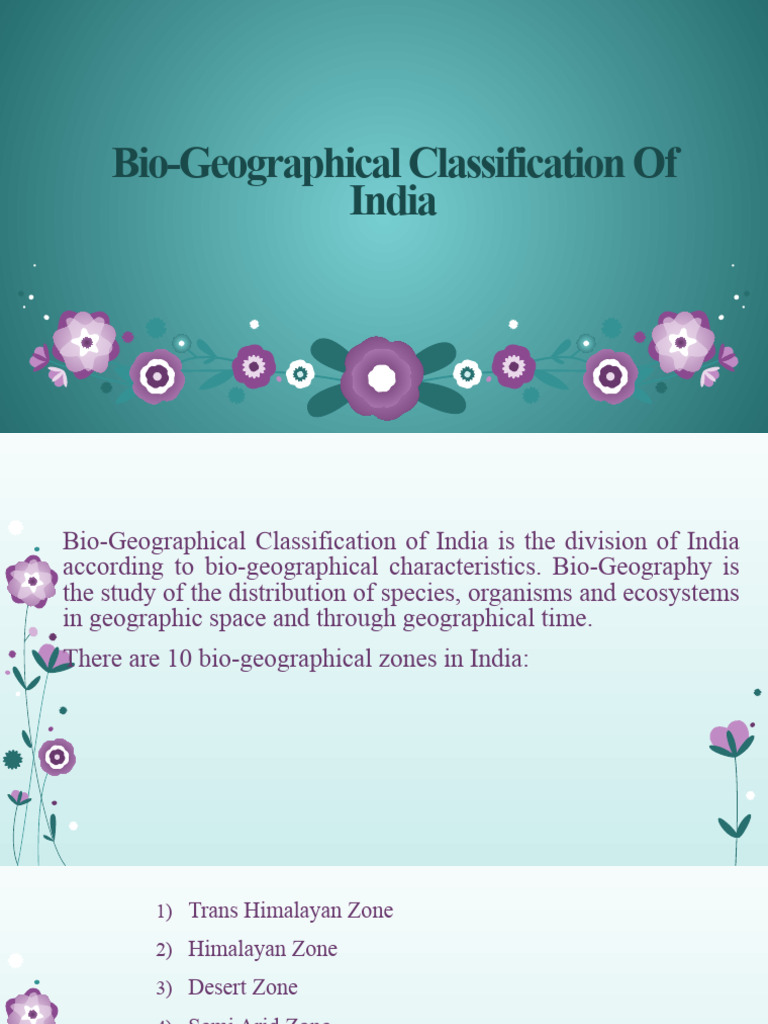 Bio-Geographical Classification of India - 1 | PDF | Earth Sciences ...