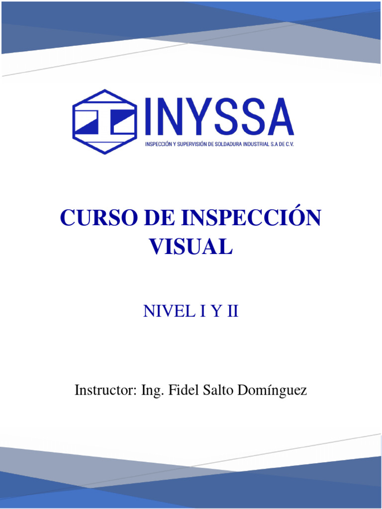 Curso de Inspección Visual INYSSA | PDF | Ojo humano | Pruebas no ...