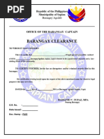 Barangay Clearance