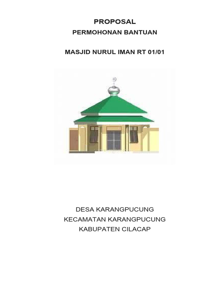 Proposal Masjid Nurul Iman RT 01 RW 01 | PDF | Sains & Matematika
