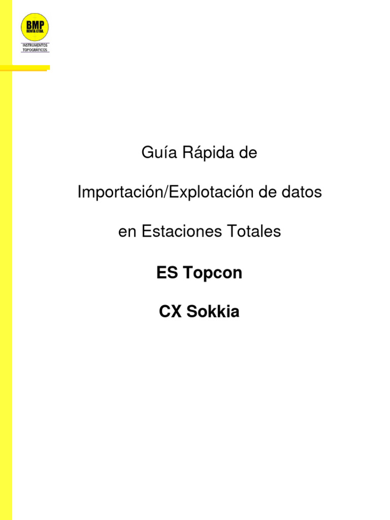 Topcon estaci n total es 105 exportaci n e importaci n pdf hardware