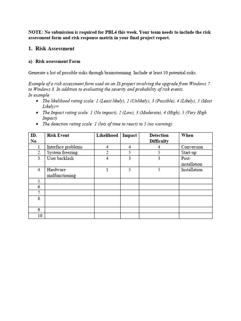 Risk Assessment and Response Matrix Guide | PDF | Risk | Risk Assessment