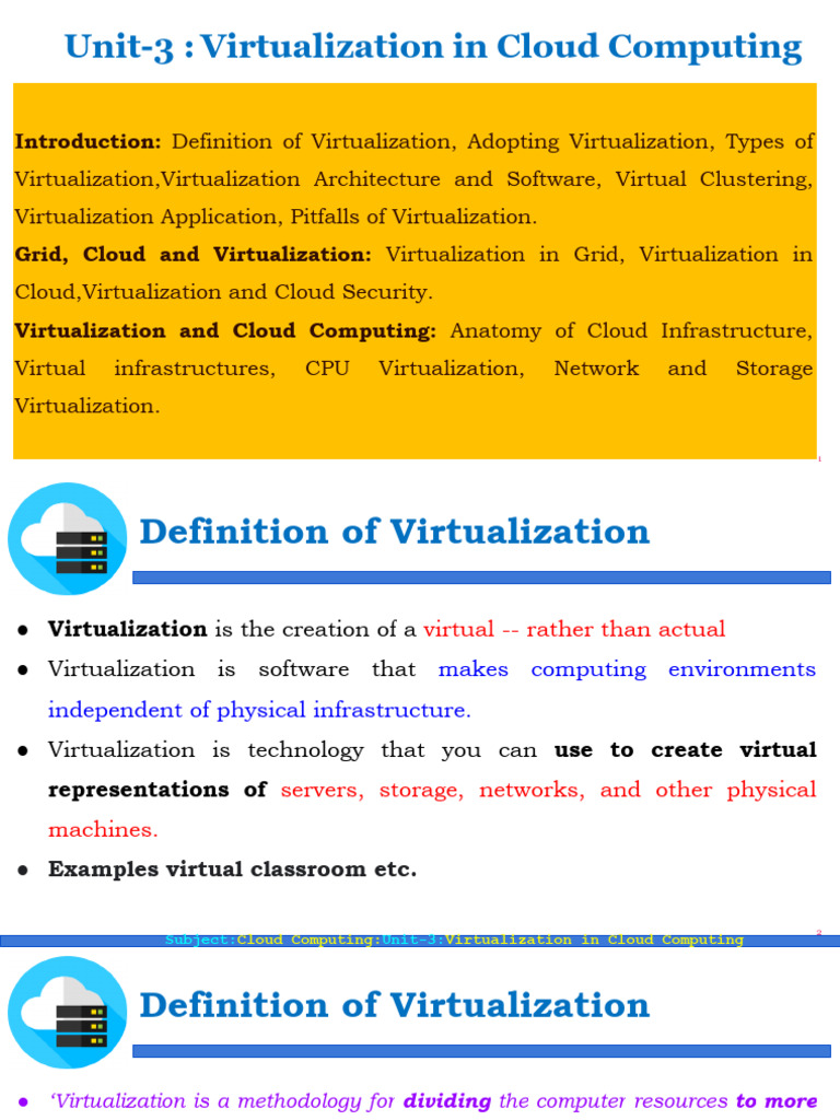 Virtualization in Cloud Computing Overview | PDF | Virtualization ...