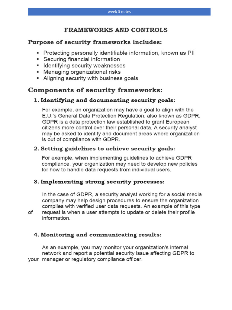 Week 3 Notes | PDF | Information Security | Computer Security