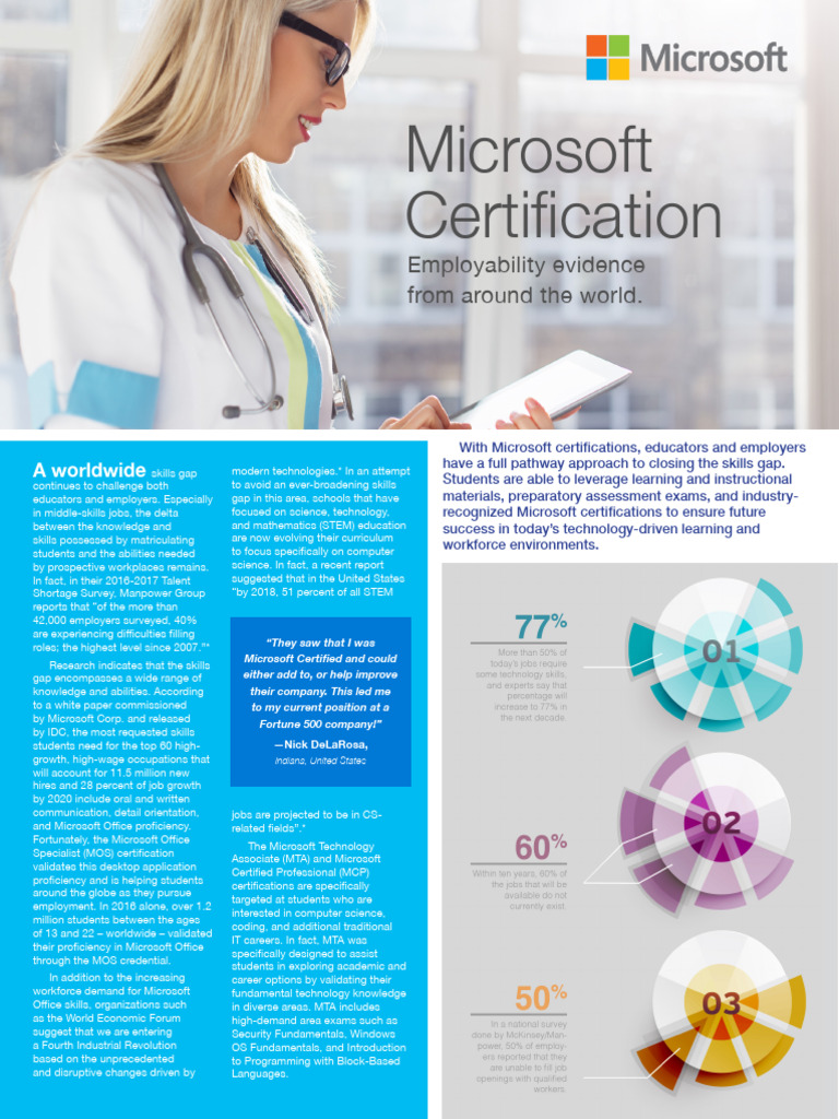 MCE_Microsoft Certification Portfolio Brochure (1) | PDF | Science ...