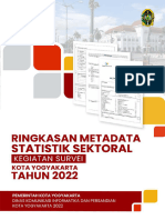 Metadata Statistik Sektoral Kegiatan Survei Kota Yogyakarta Tahu 10706