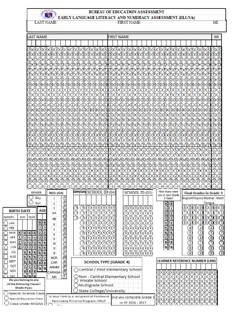 Grade 3 Class Information Form | PDF | Foreign Language Studies
