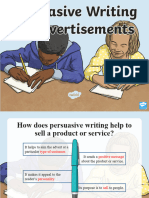 Persuasive Writing in Advertisements Powerpoint
