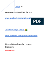 Economics Lecturer Past Papers SPSC PDF