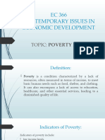 EC 366 TOPIC  POVERTY ISSUES