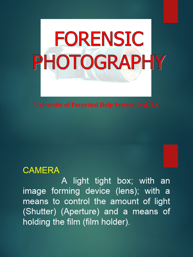 Forensic Photography: Camera Components | PDF | Camera Lens | Film Speed