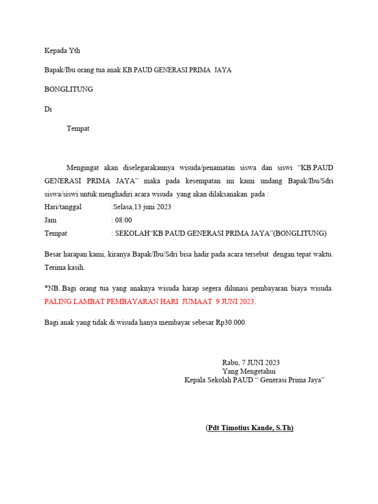 Undangan Wisuda | PDF
