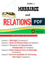 Topic 1 - Marriage and Relationship