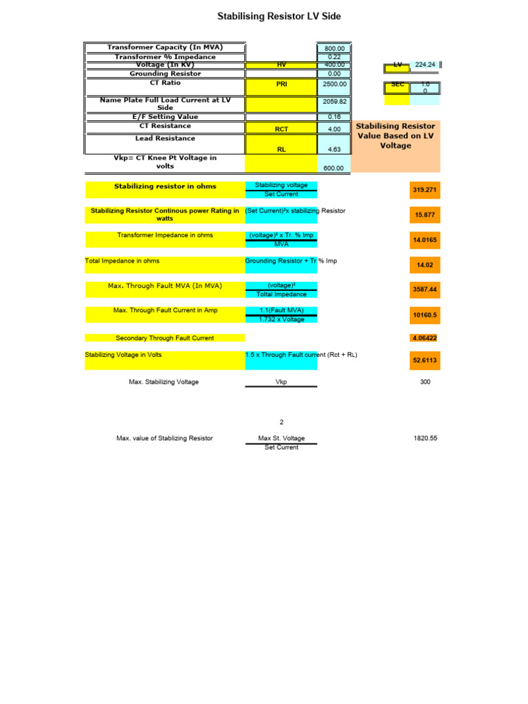 refstabilizingresistorcalculations PDF Resistor Transformer