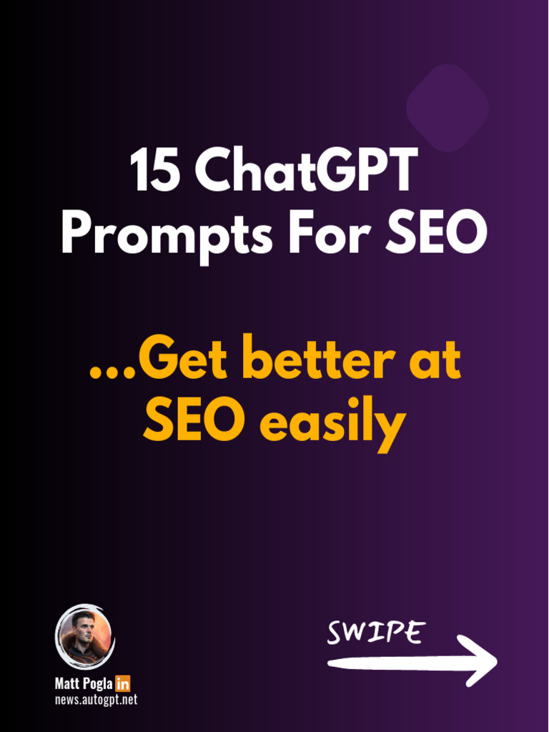 15 SEO ChatGPT Prompts for Success | PDF | Search Engine Optimization ...