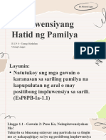 Impluwensiyang Hatid NG Pamilya