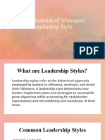 Classifications of Managers