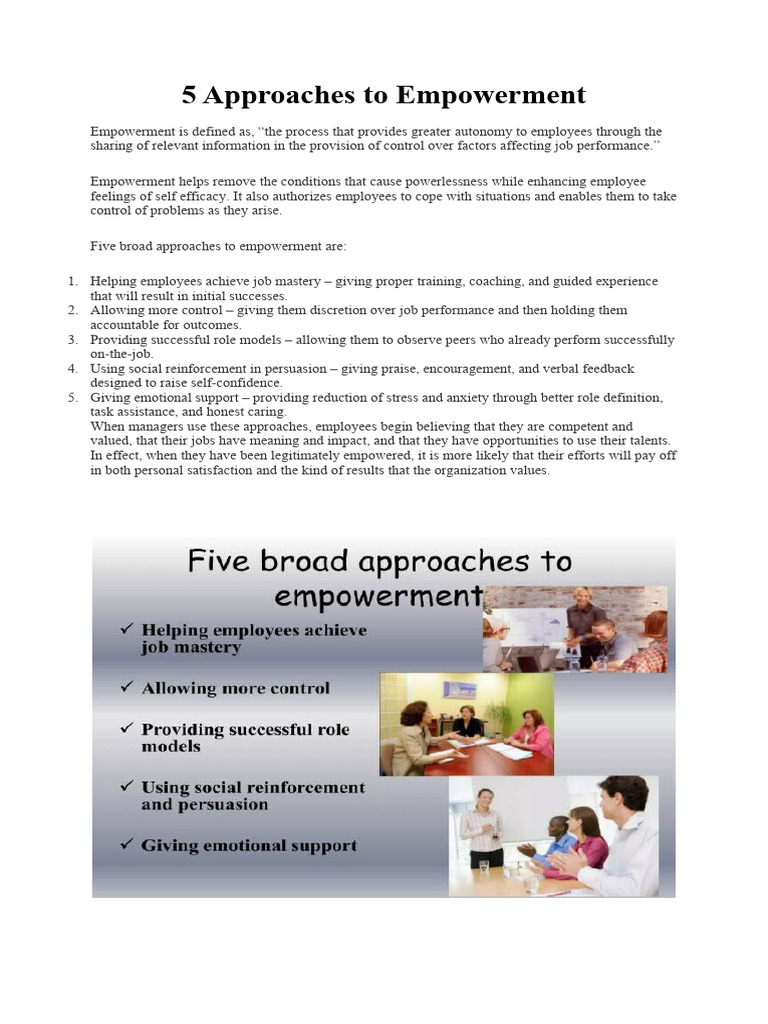 5 Approaches To Empowerment Pdf