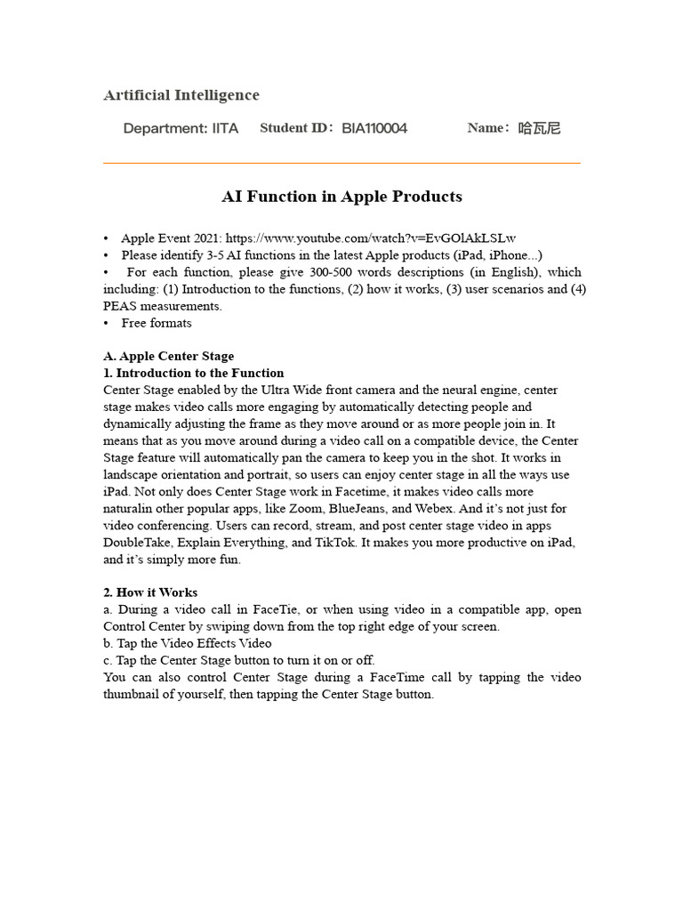 AI Features in Latest Apple Products | PDF | Siri | Ios