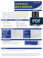 WD 40 Specialist Cleaner Degreaser Tds Sheet