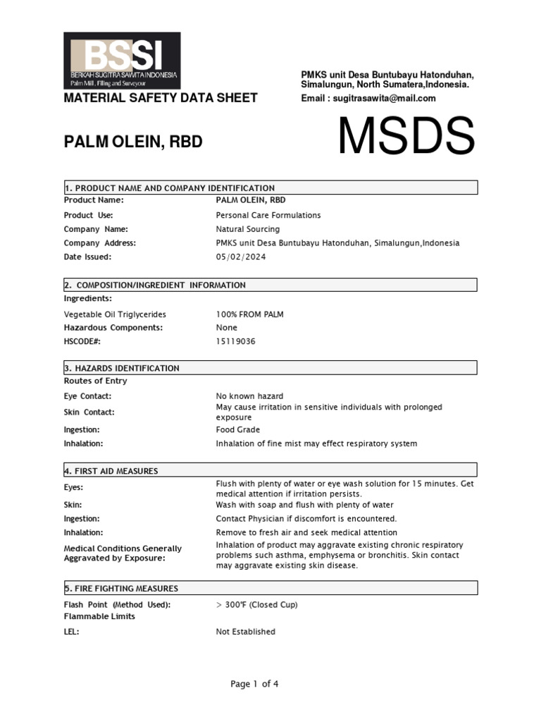 msds-rbd-palm-olein-cp10-pdf-water-waste-management